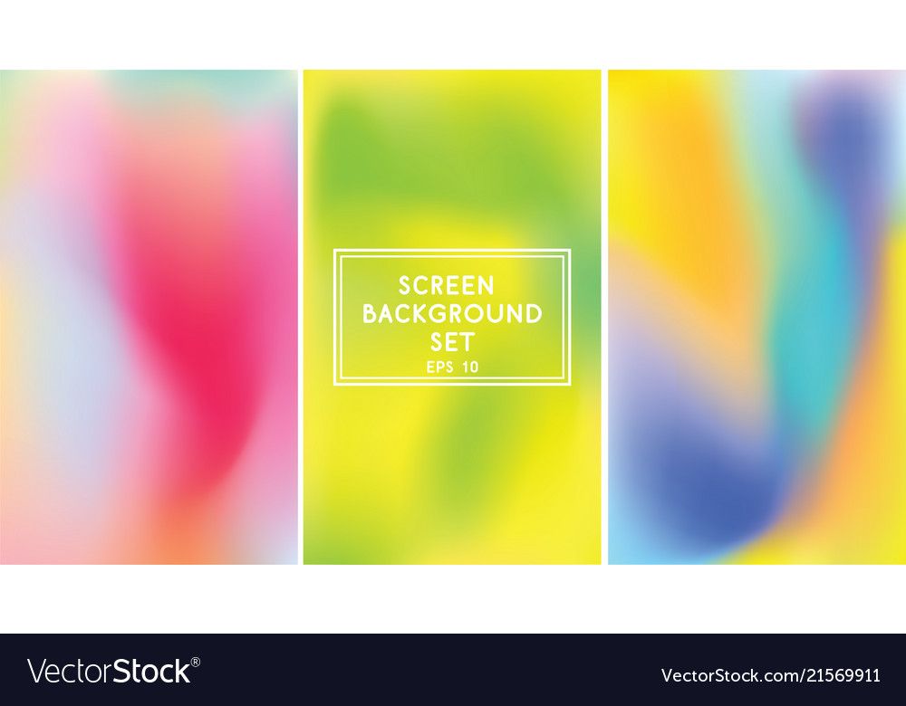 Screen gradient set vector image Screen gradient set