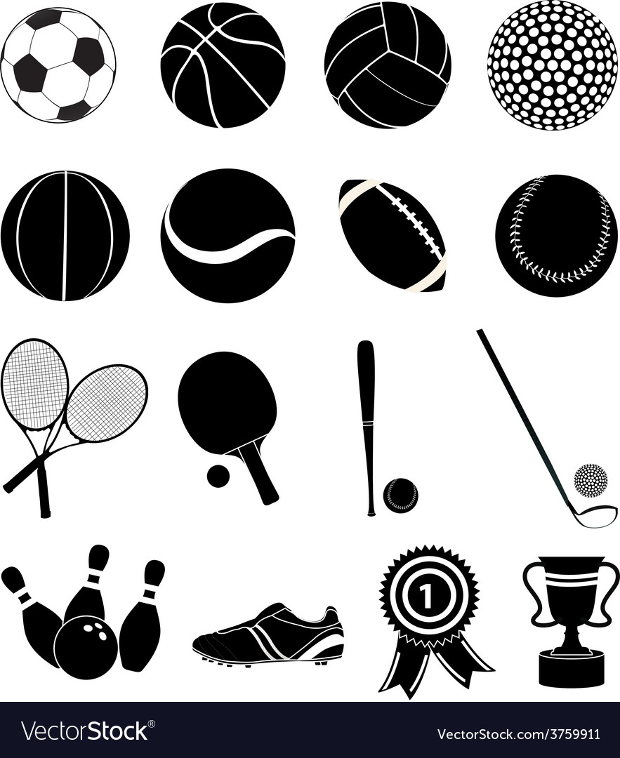 Sports Icons Set Royalty Free Vector Image Vectorstock