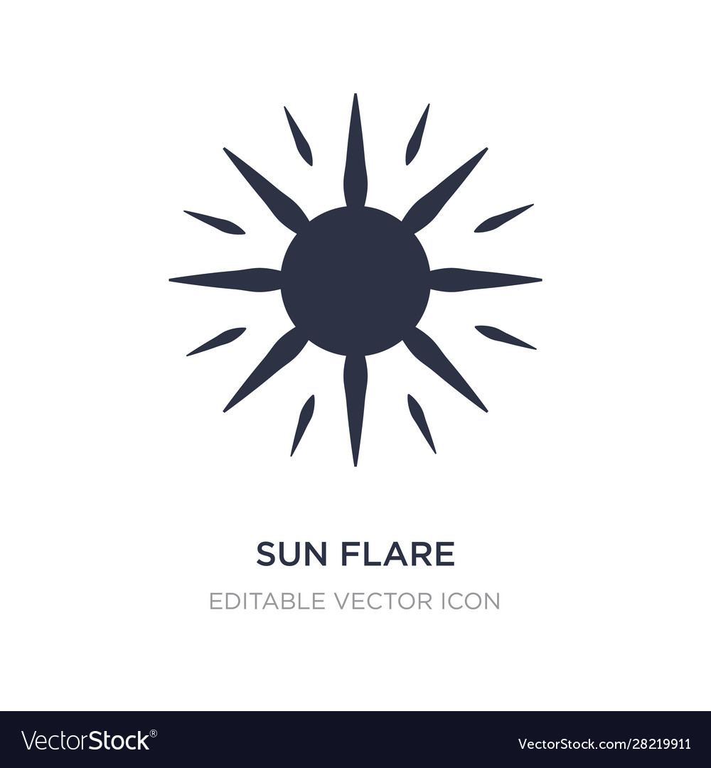 Sun flare icon on white background simple element