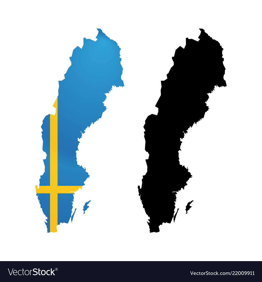 Symbol of sweden in color from national flag