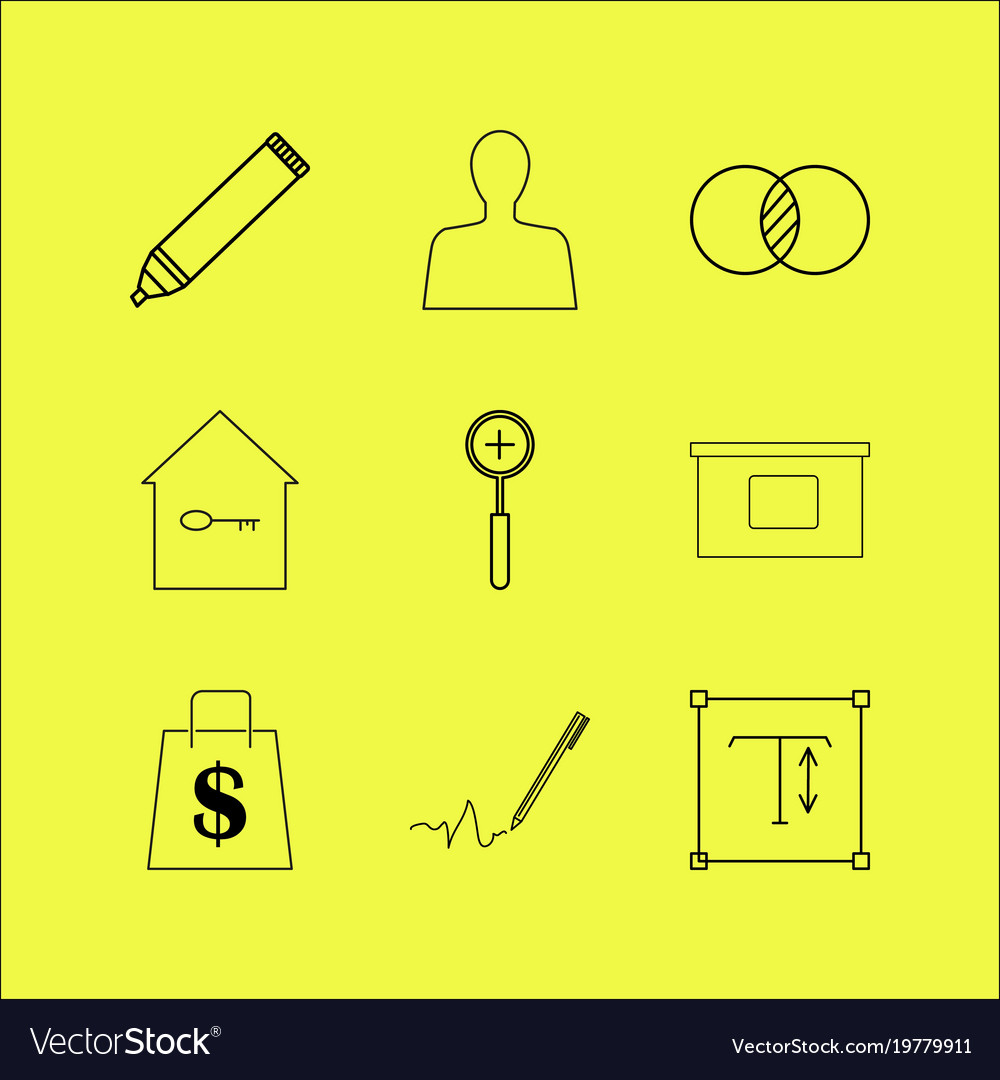 Web linear icon set simple outline icons