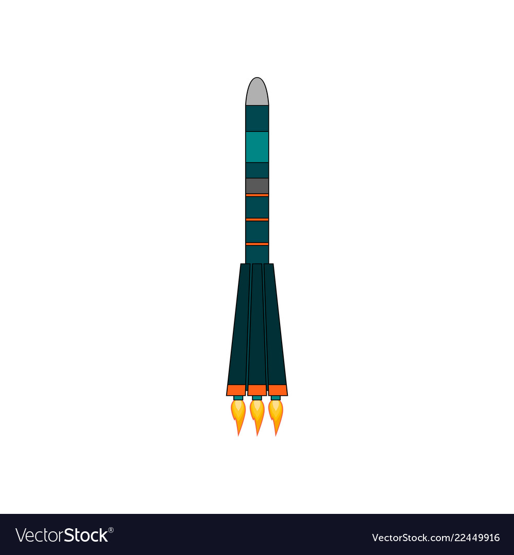 A simple spaceship isolated vector image A simple spaceship isolated