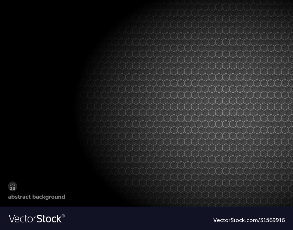Abstract striped hexagon pattern on dark vector image Abstract striped hexagon pattern on dark
