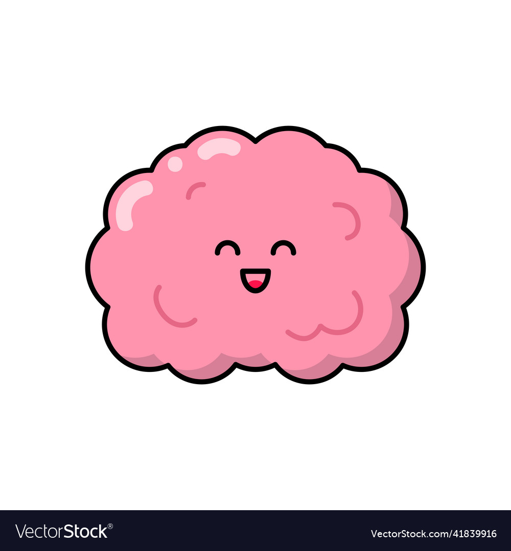 Brain Icon For Patches Badges Stickers Logos Cute Vector Image