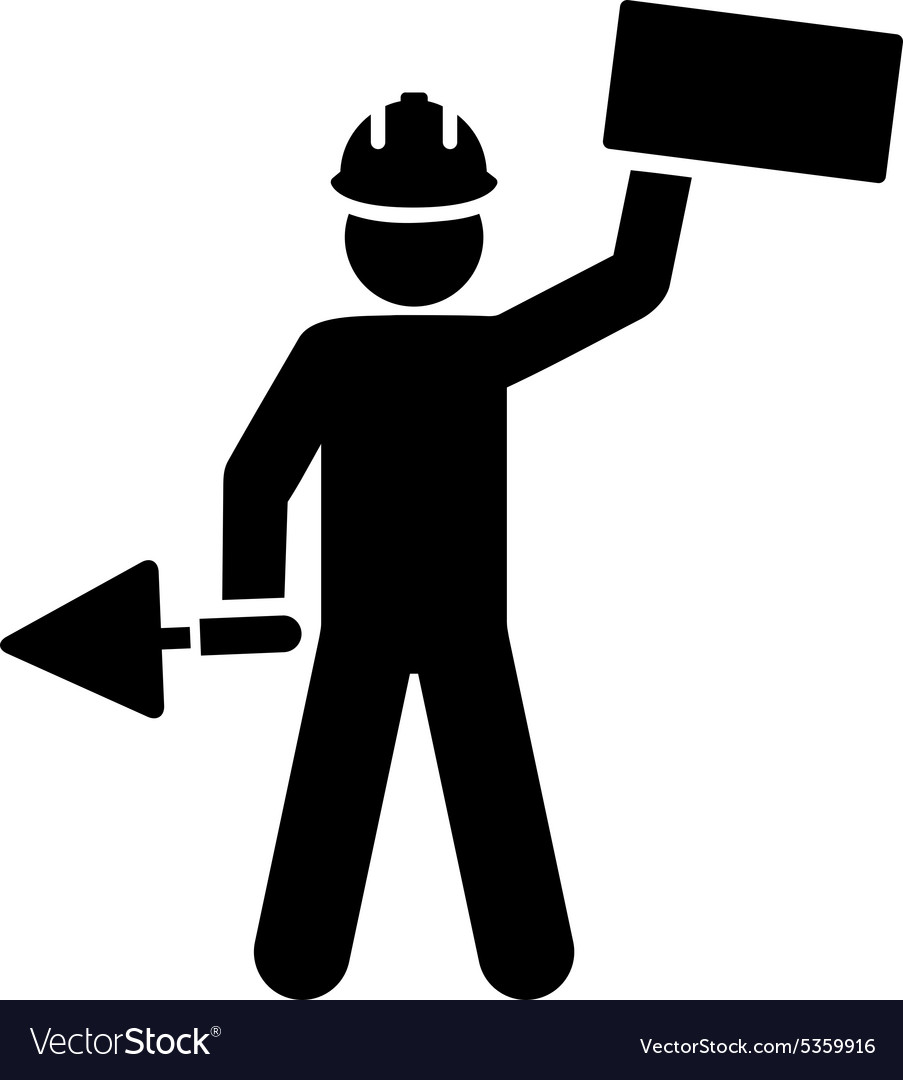 Builder icon from basic plain set