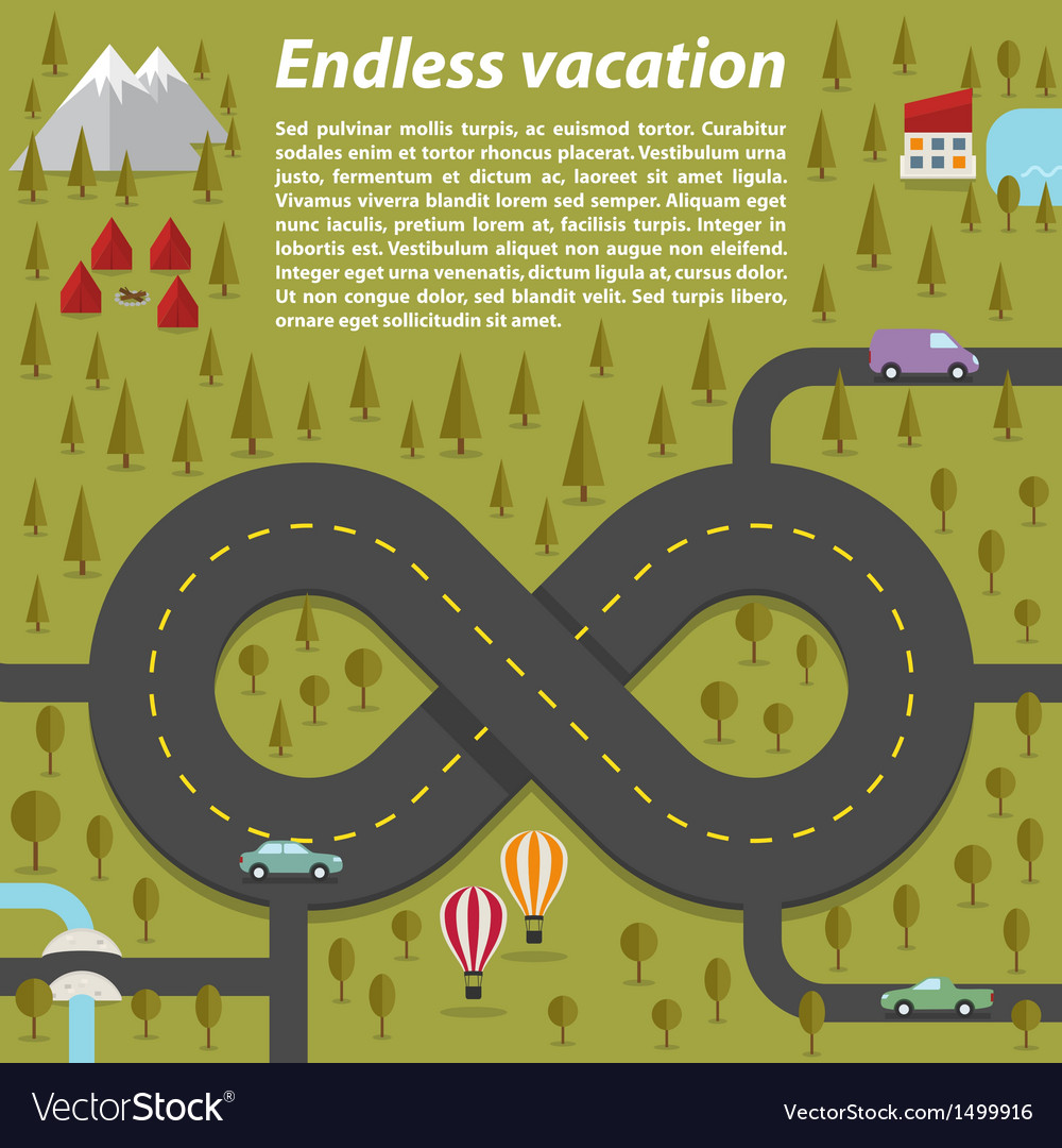 Endless vacation Royalty Free Vector Image - VectorStock