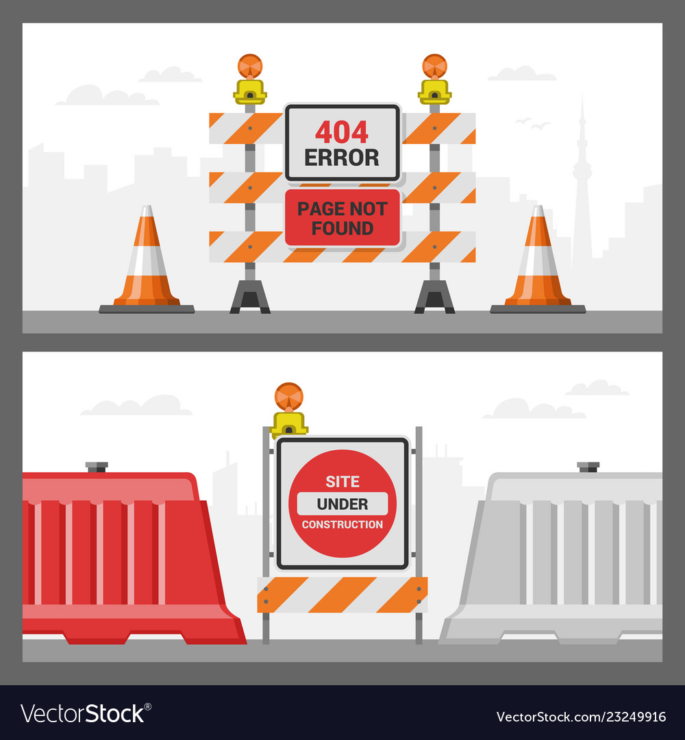 Error 404 page internet problem web warning vector image Error 404 page internet problem web warning