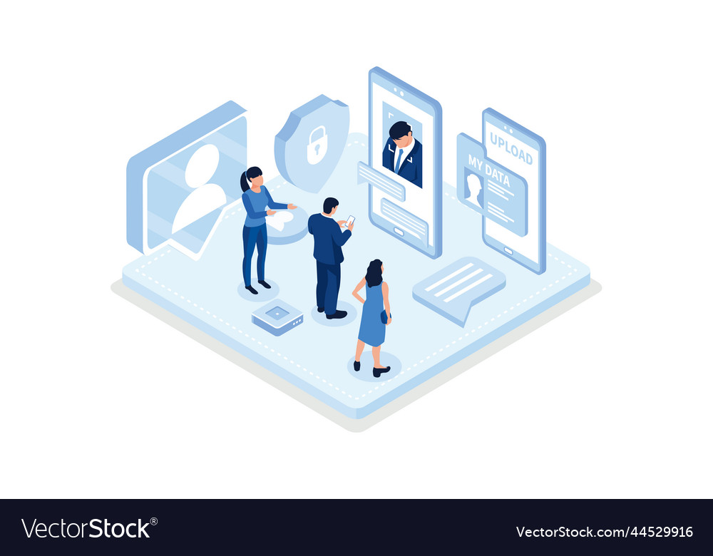 Face recognition technology concept can use vector image Face recognition technology concept can use