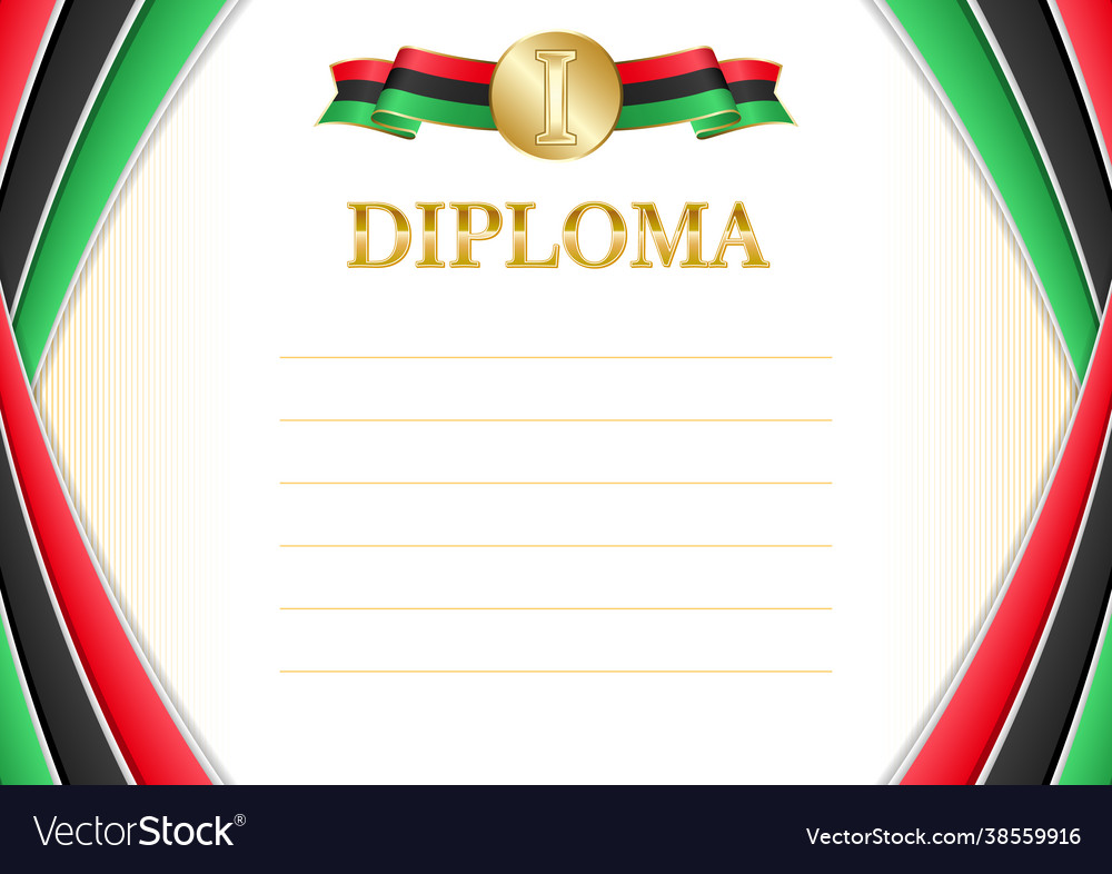 Horizontal frame and border with libya flag Vector Image Horizontal frame and border with libya flag
