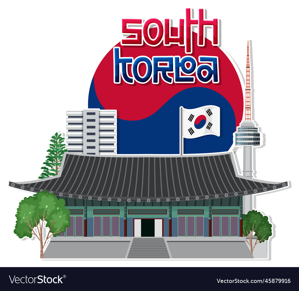 Korean element nation tradition symbol Royalty Free Vector