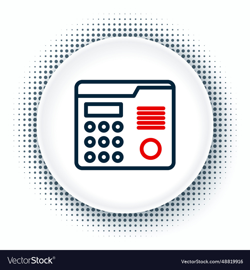 Line house intercom system icon isolated on white vector image Line house intercom system icon isolated on white