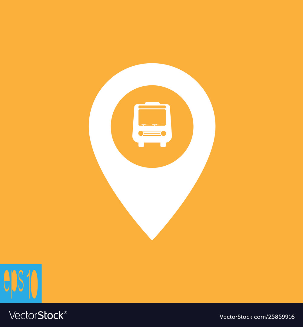 Map icon with bus