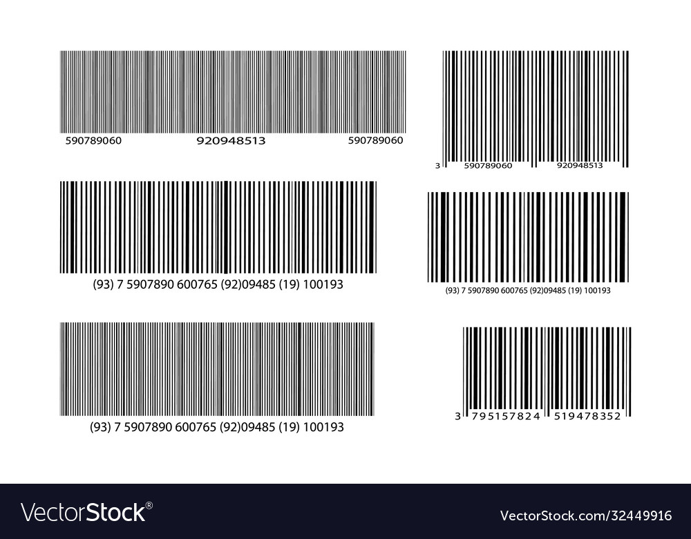 Realistic bar code icon a modern simple flat vector image Realistic bar code icon a modern simple flat