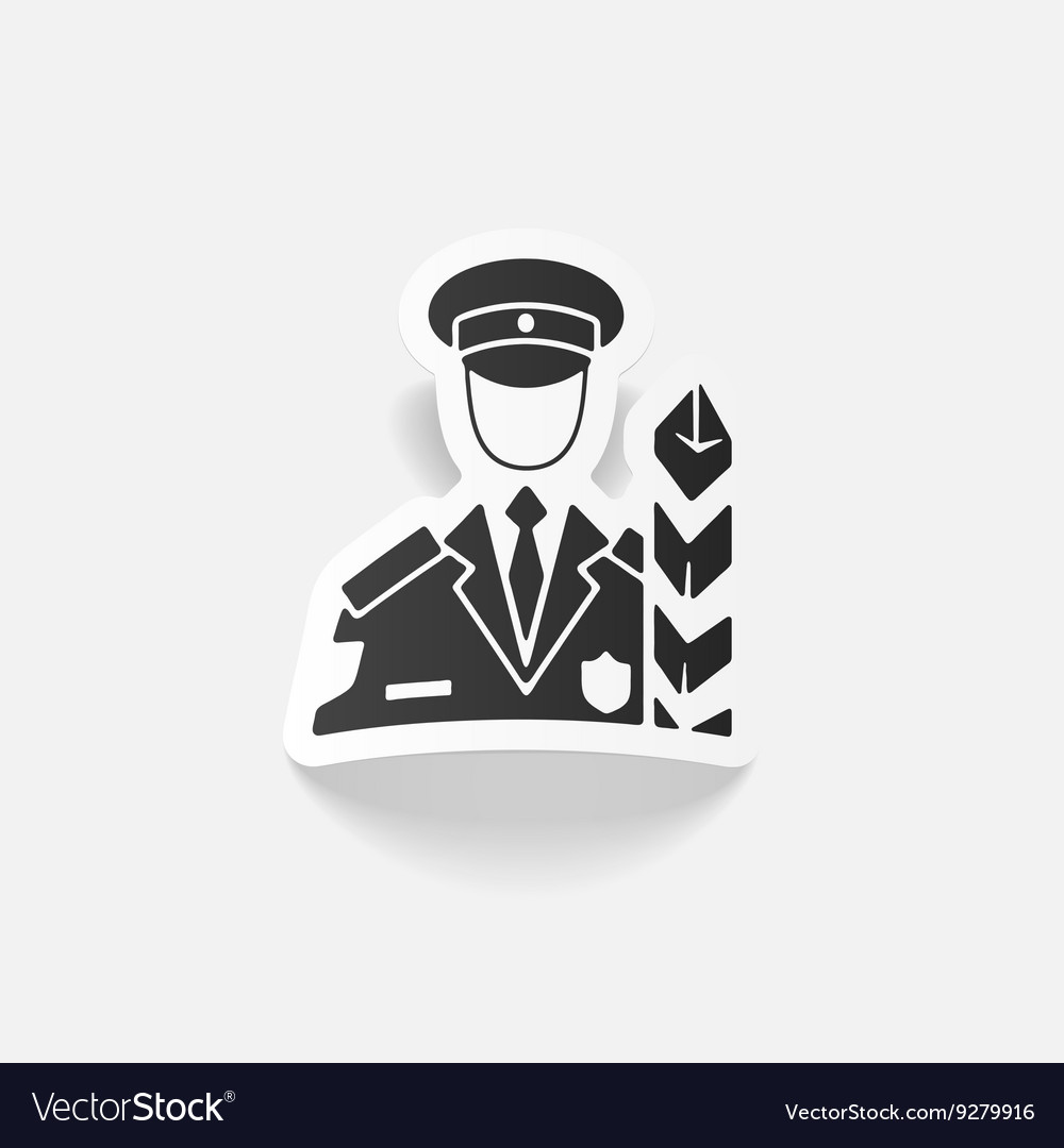 Realistic design element customs inspector