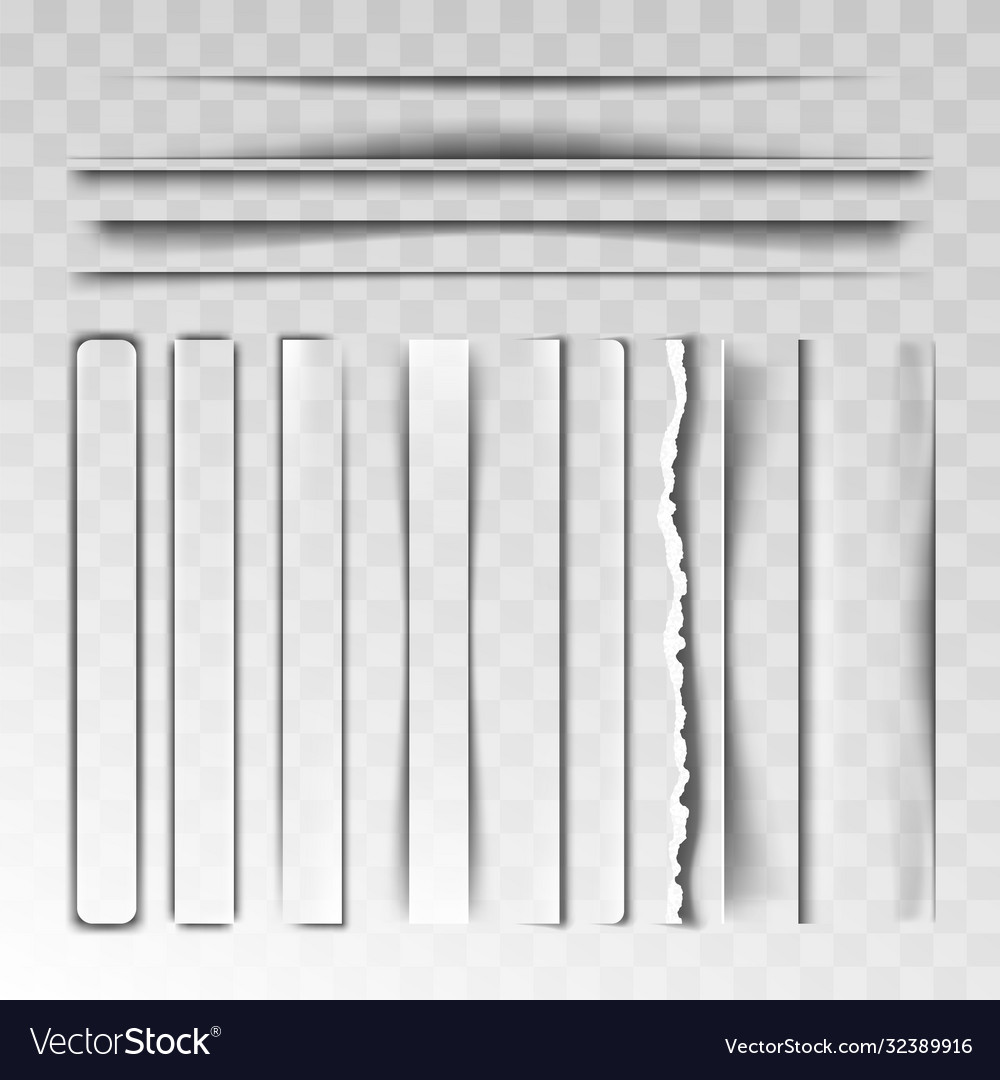 Shadows effect different collection set vector image Shadows effect different collection set