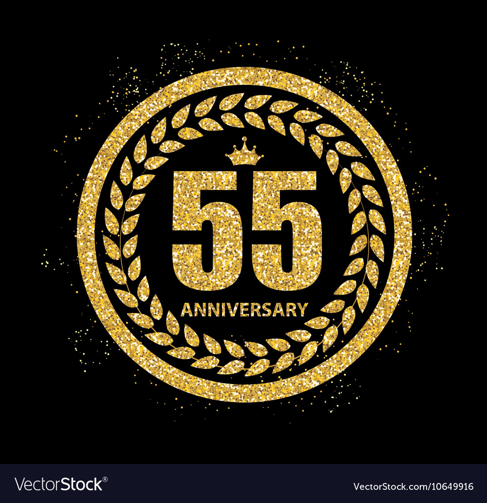 Template logo 55 years anniversary