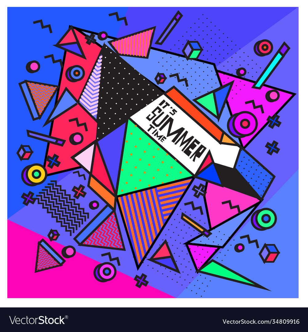 Triangle geometric forms for summer events