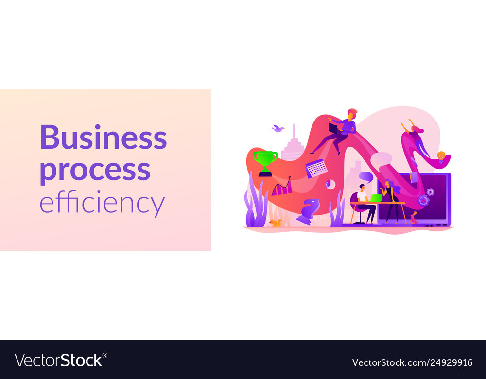 Workflow web banner concept vector image Workflow web banner concept