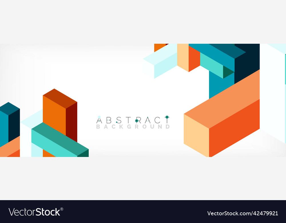 Abstract background 3d cubes cubic elements vector image Abstract background 3d cubes cubic elements