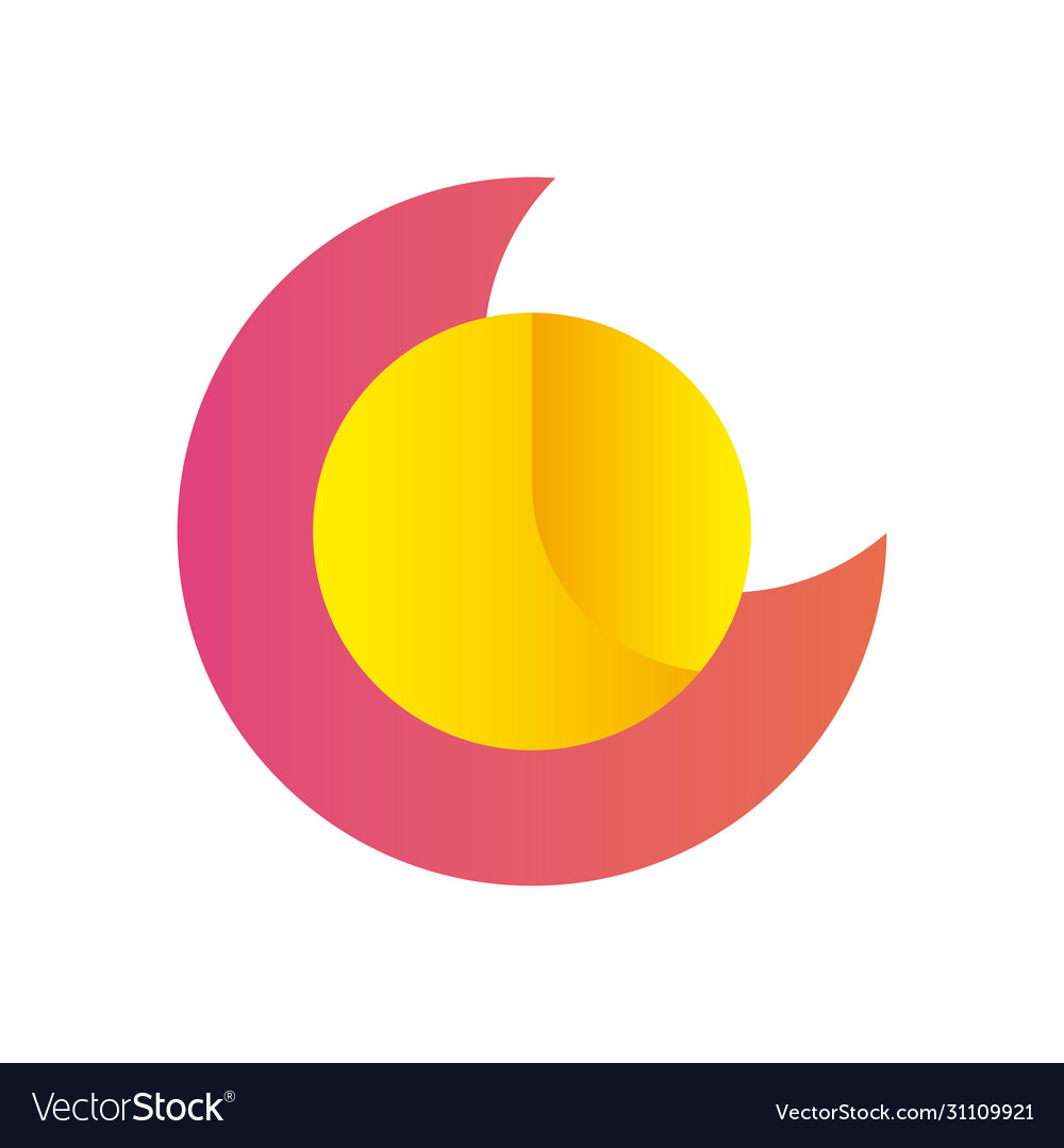 Abstract circle shape gradient style icon