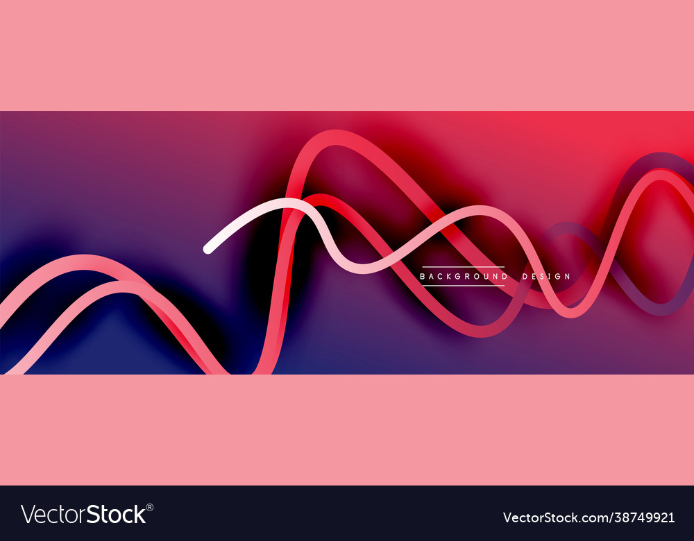 Abstract gradient background with wave line