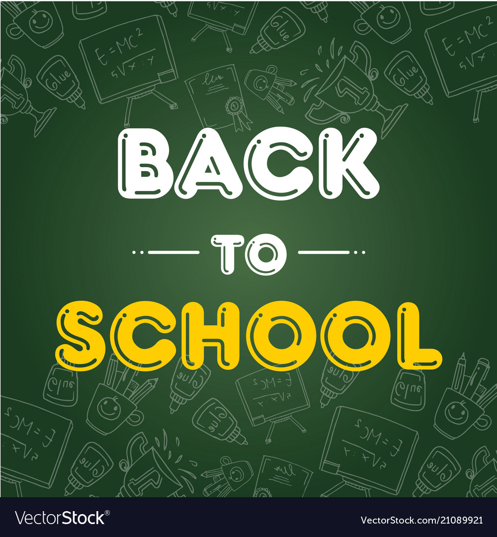 Back to school design greeting card vector image Back to school design greeting card