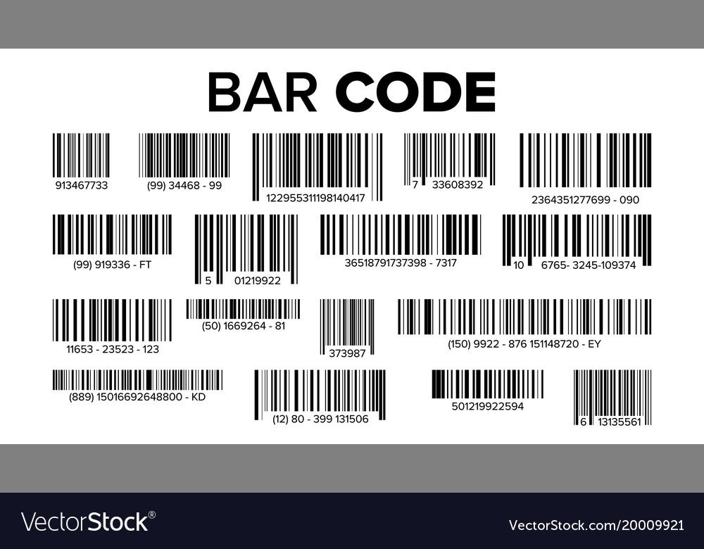Barcode Set - Universal Product Code Scan