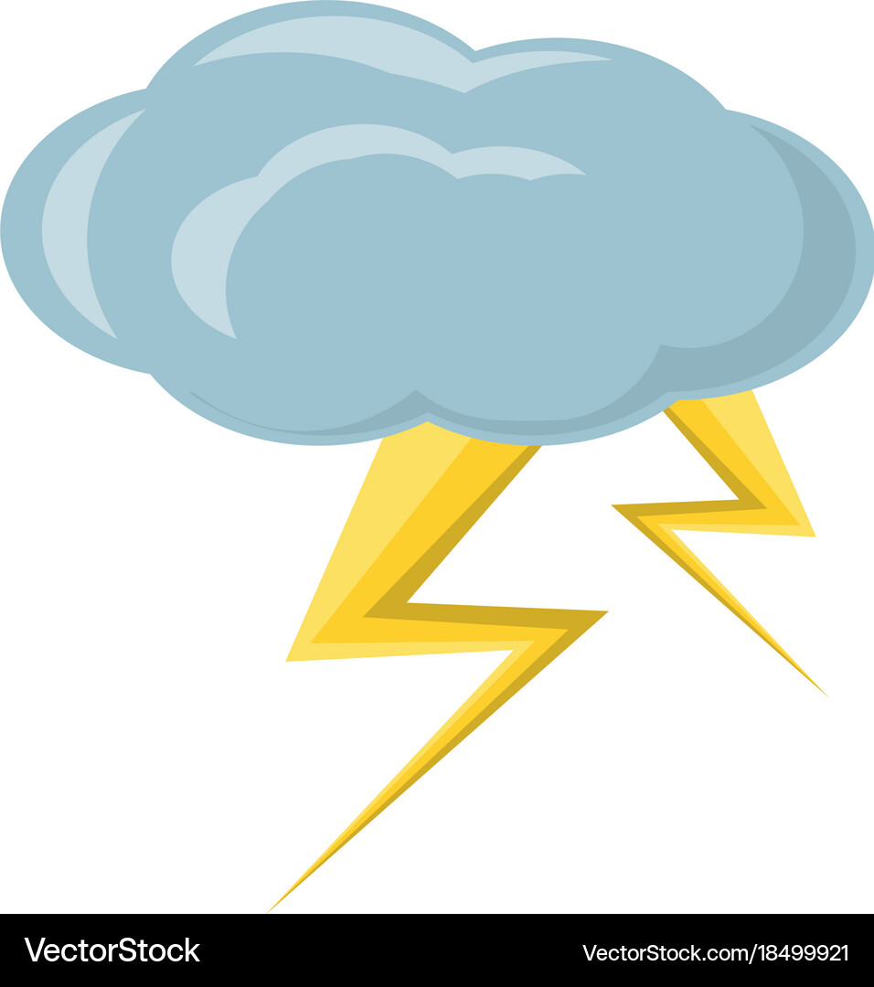 Cloud with thunders icon Royalty Free Vector Image