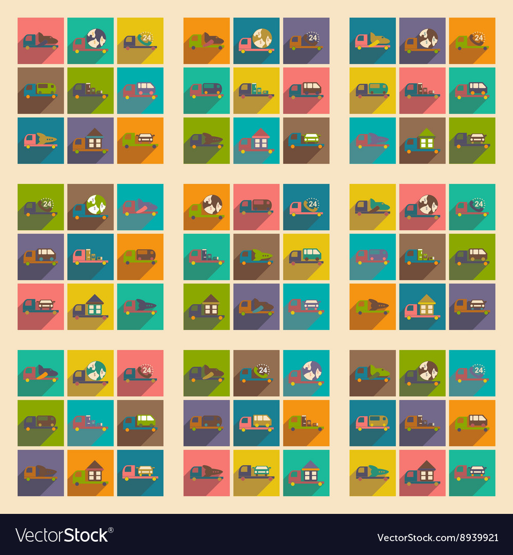 Flat with shadow concept and mobile application