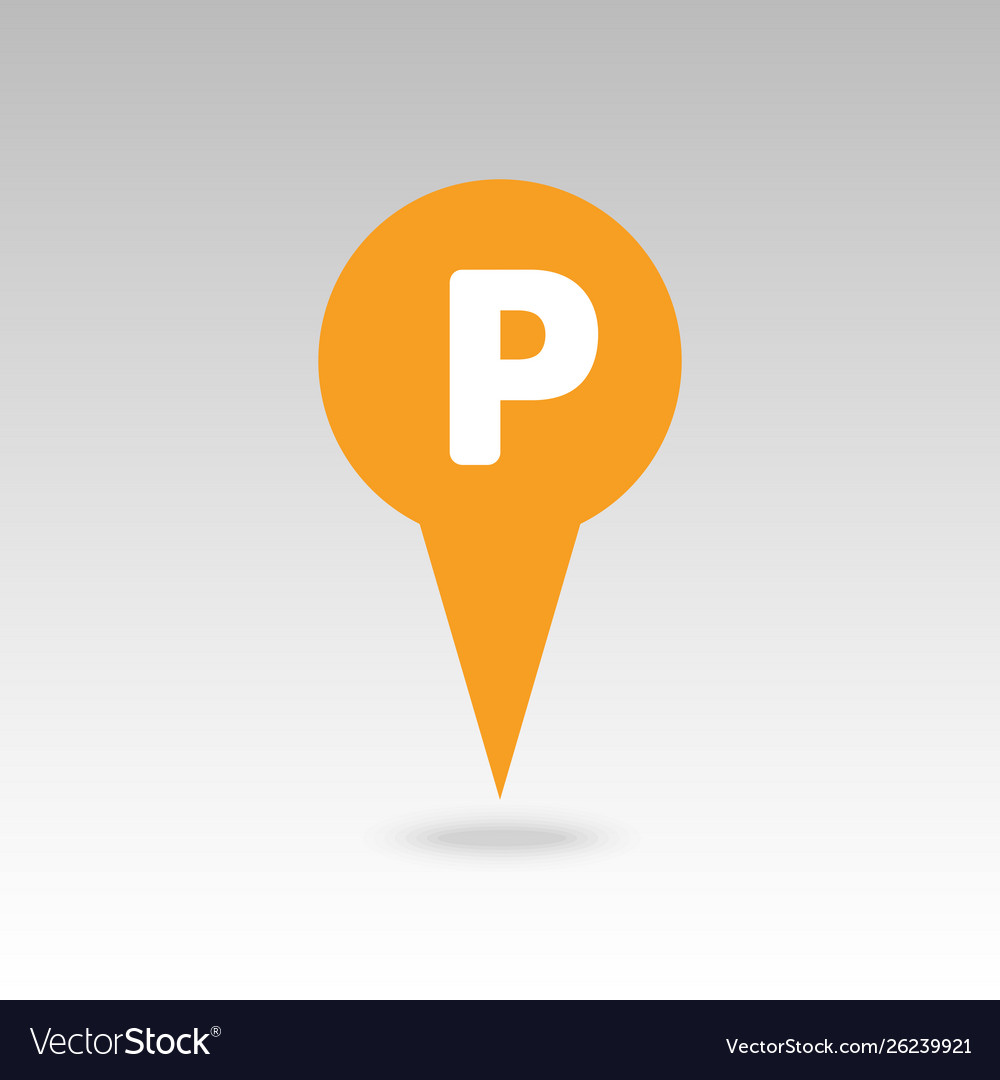 Parking pin map icon pointer markers Vector Image Parking pin map icon pointer markers