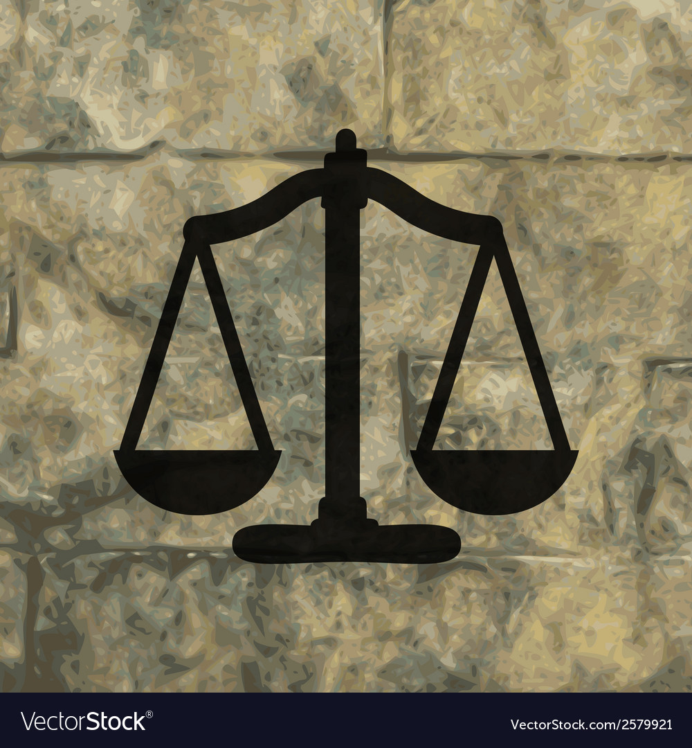 Scales balance flat modern web button and space