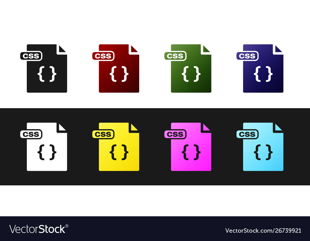 Legen Sie css-Datei Dokument Download-Taste Symbol vector image Legen Sie css-Datei Dokument Download-Taste Symbol