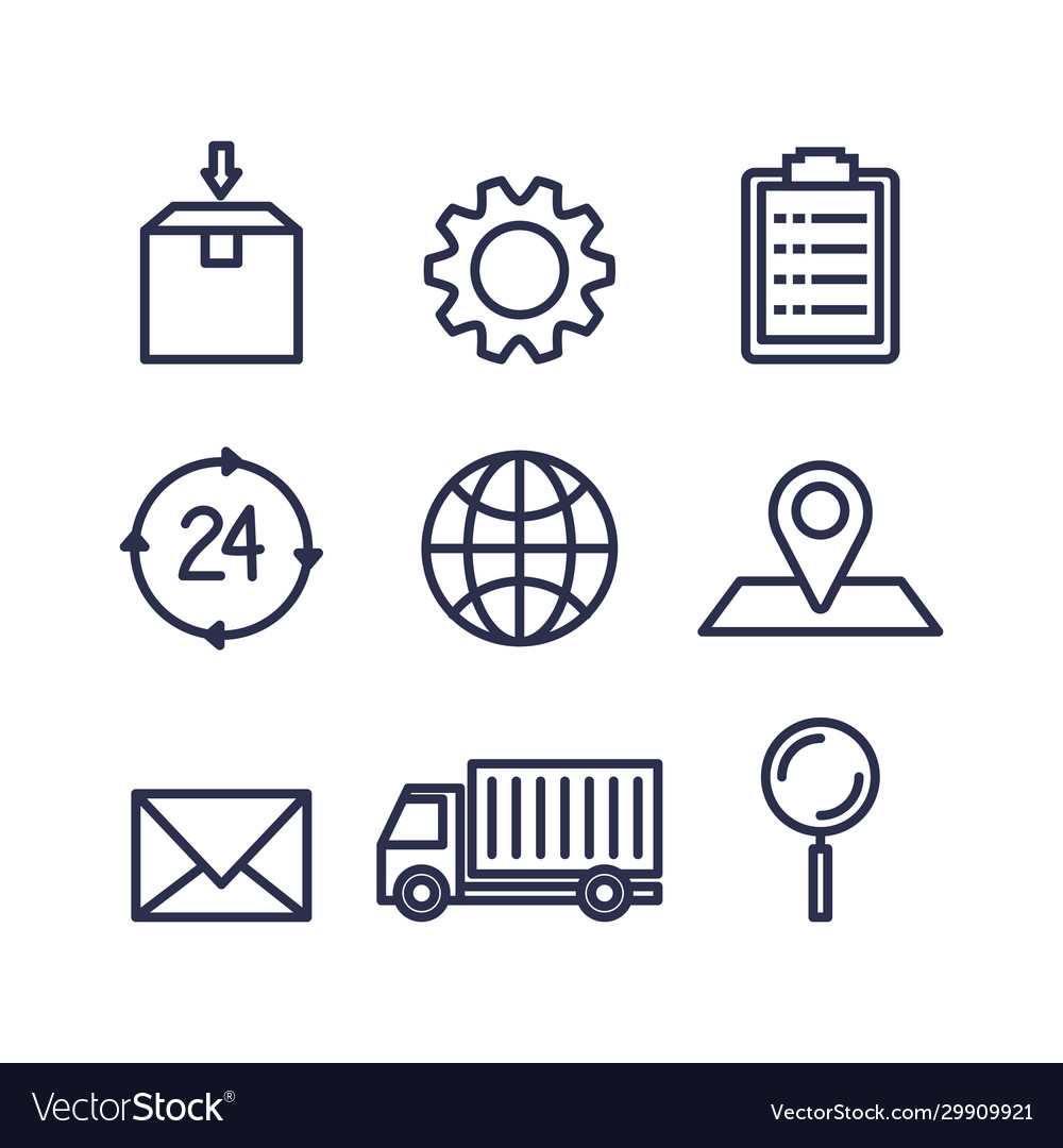 Set delivery logistic service icons