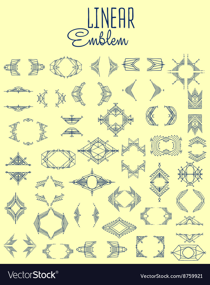 Set of elegant monogram design