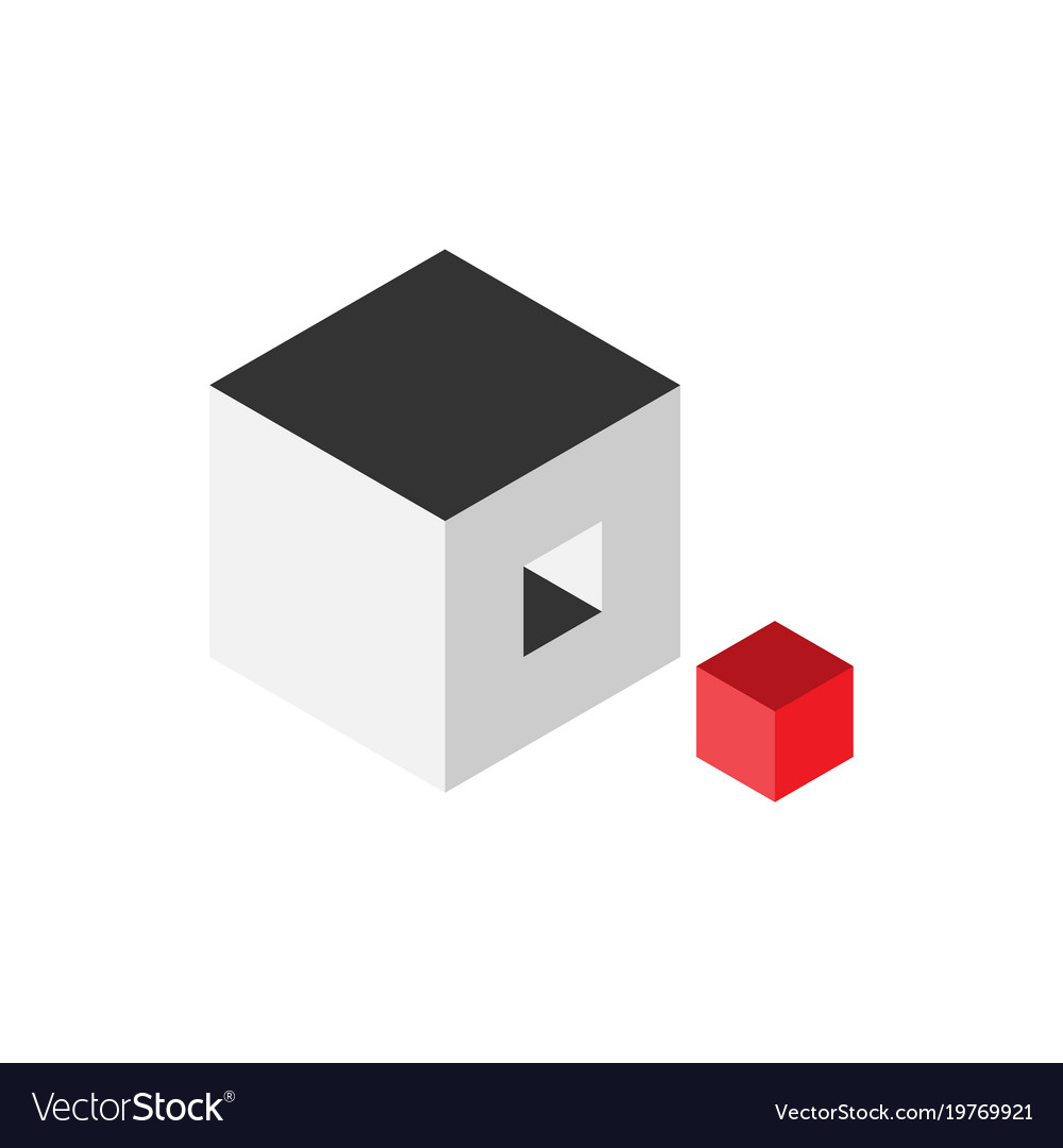Lösungsdesign-Element Konzeptblock von 3d cubes