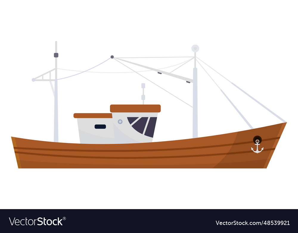 Trawler Farbe Icon Fischerboot Schiff