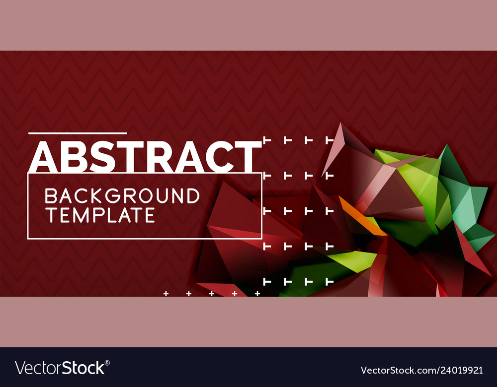 Triangular low poly background design vector image Triangular low poly background design