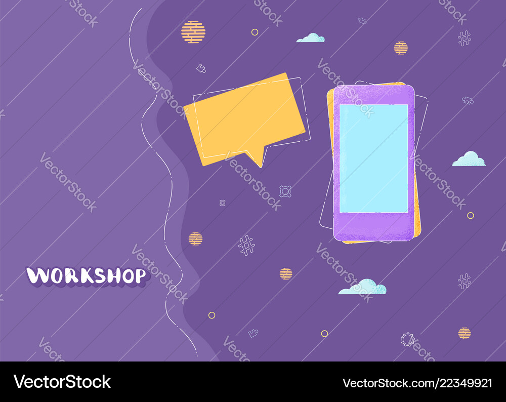 Workshop template Royalty Free Vector Image - VectorStock