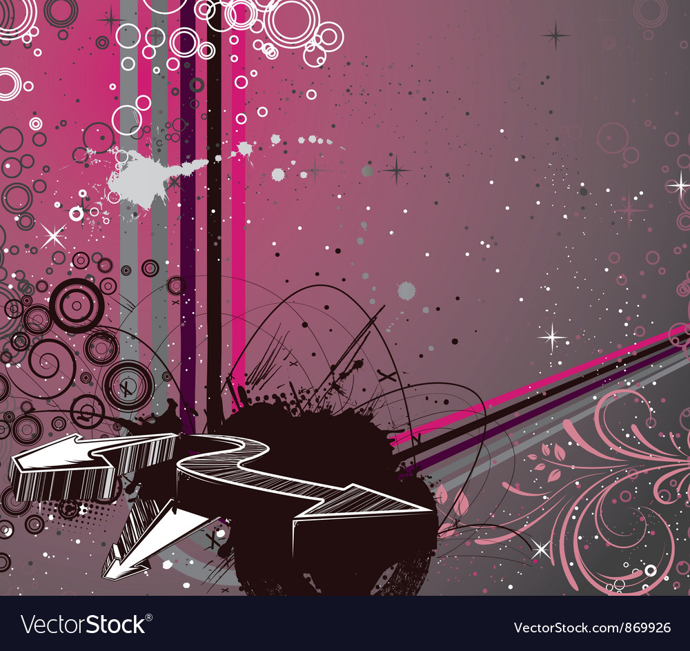 3d arrows with abstract background Royalty Free Vector Image