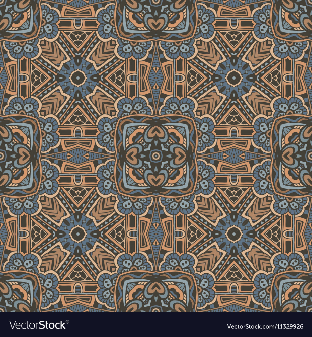 Abstract seamless mosaic pattern tiled motif