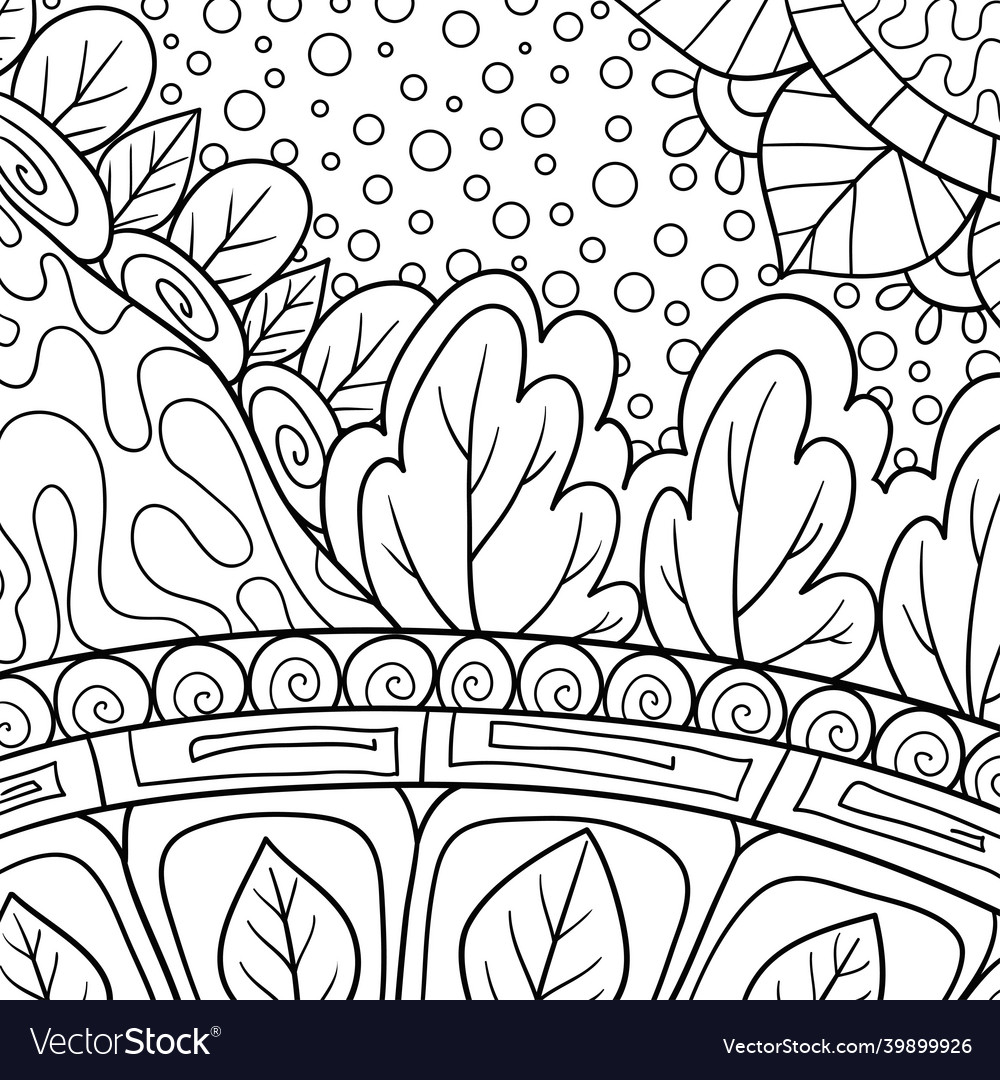 Adult coloring bookpage an abstract background vector image Adult coloring bookpage an abstract background