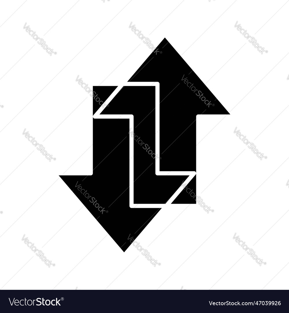 Arrow up and down user interface black icon button