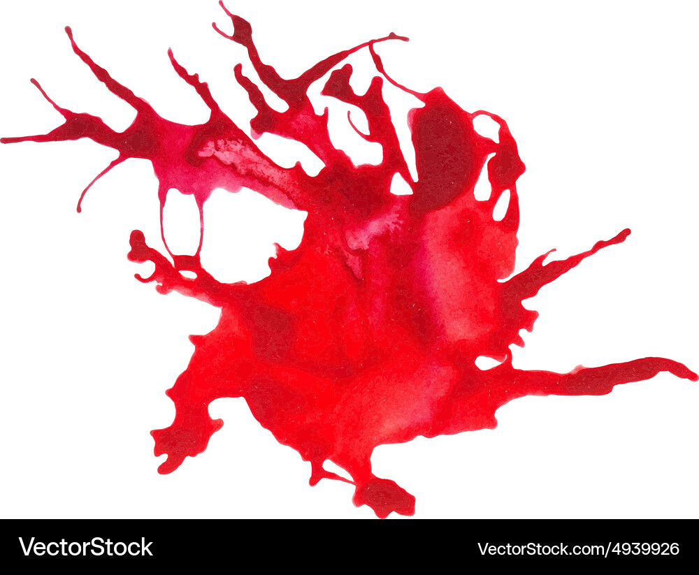 Beautiful traced watercolor splatter Royalty Free Vector