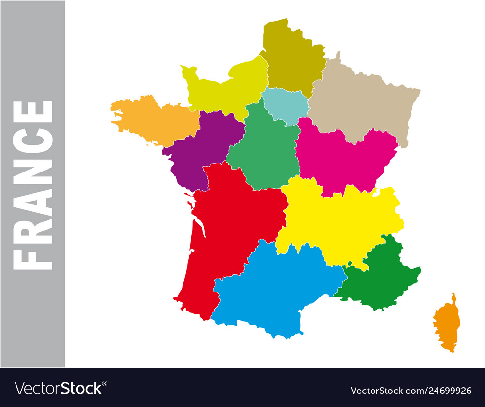 Colorful France Administrative And Political Map Vector Image | Sexiz Pix