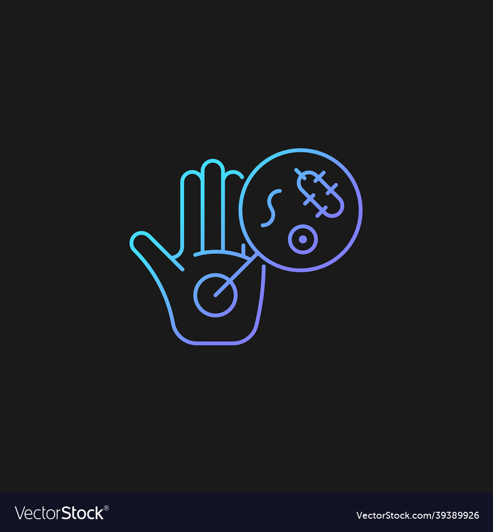 Dirty hands gradient icon for dark theme