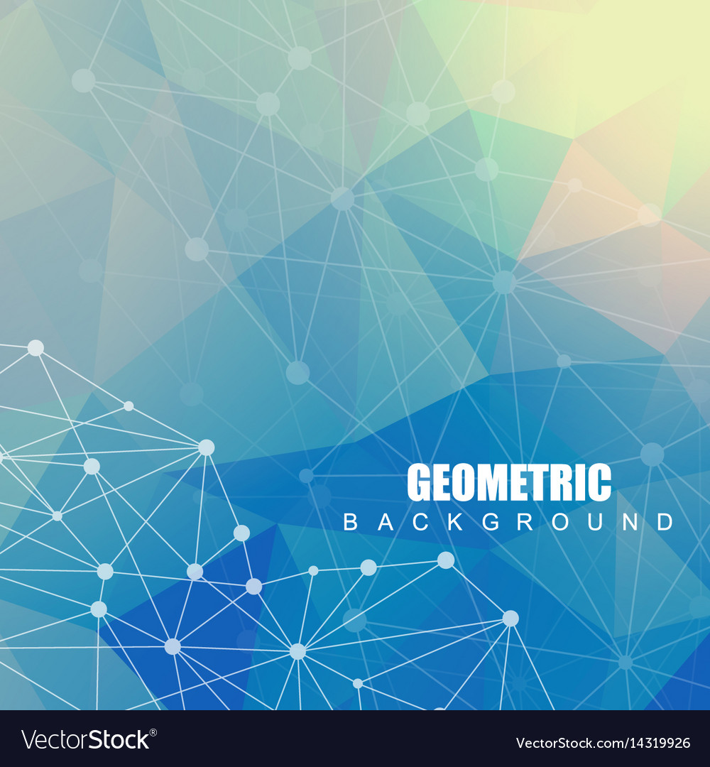 Geometric abstract background with connected line