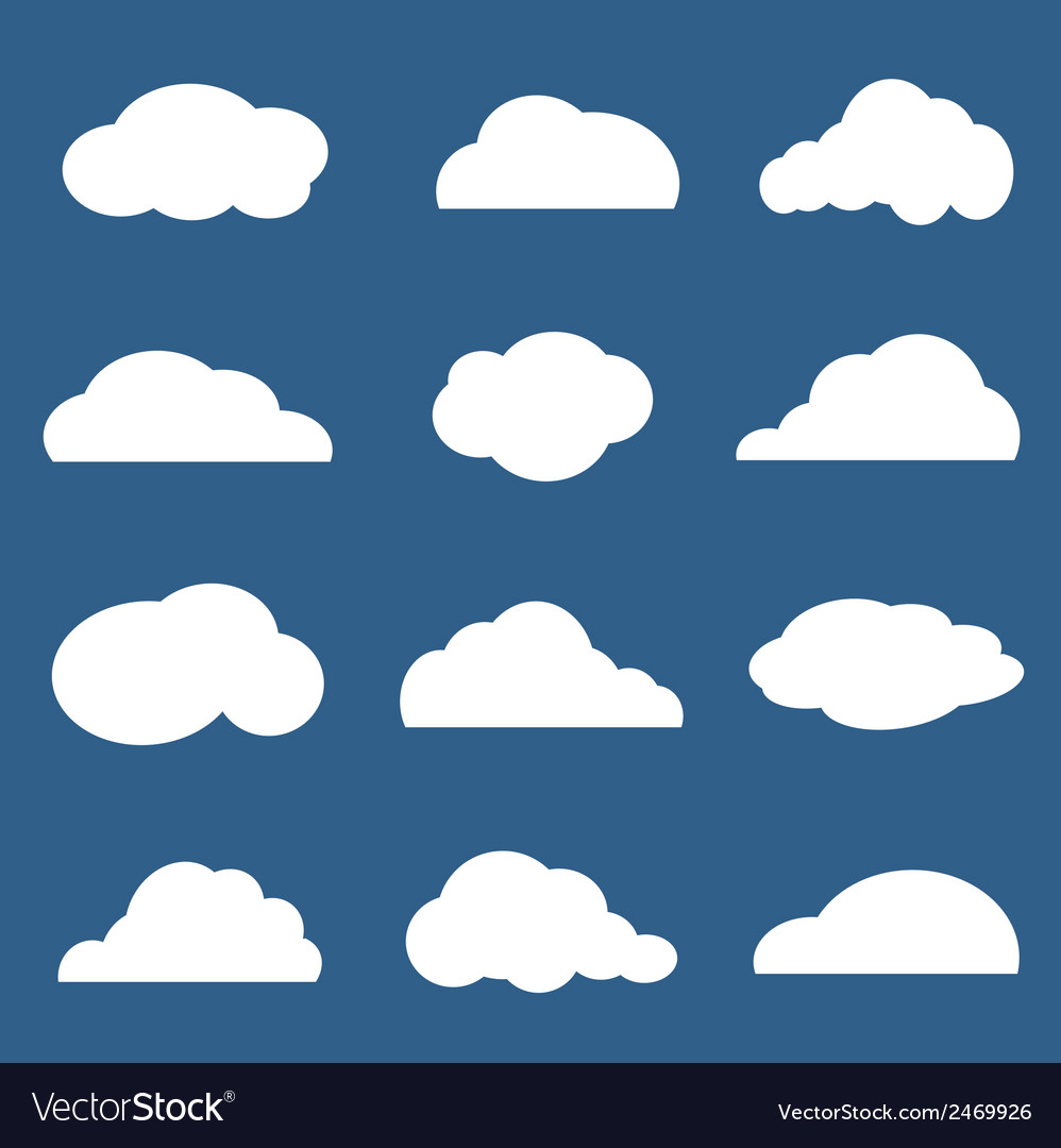 Group of clouds Royalty Free Vector Image VectorStock