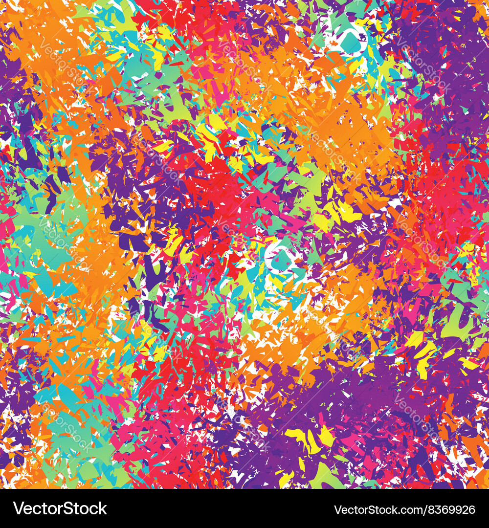 Holi seamless pattern ornament of bright colored Vector Image