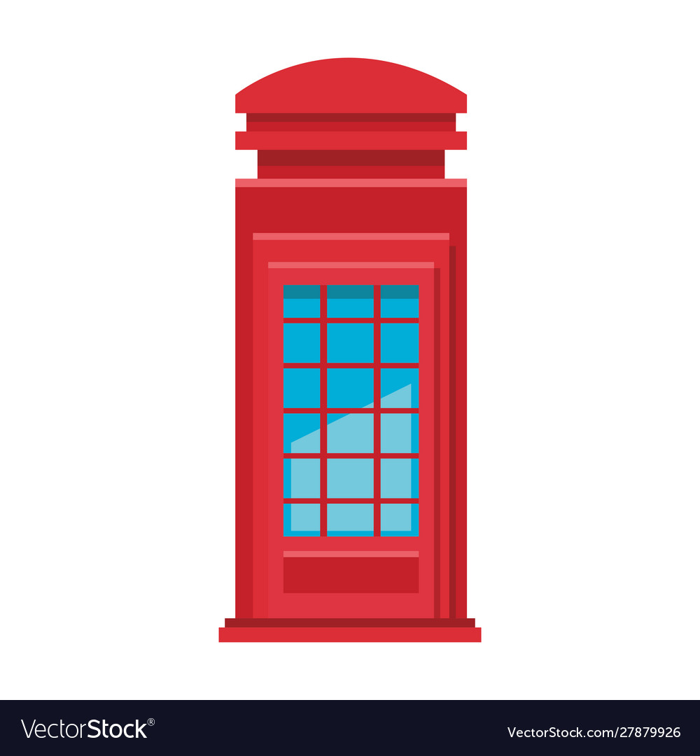 Londoner Telefonkasten Ikone Flat Design