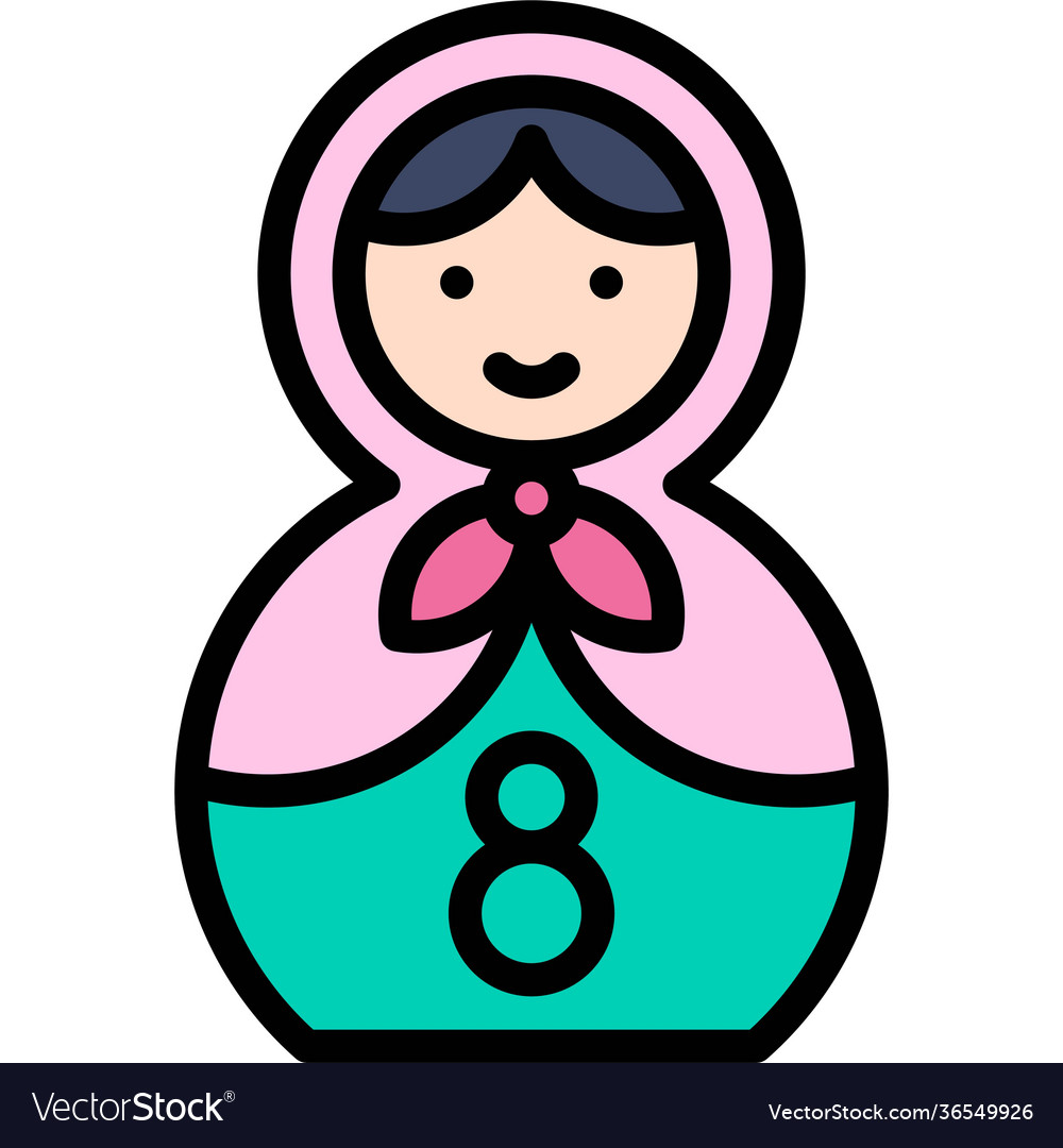 Matryoshka Puppe Ikone internationale Frauen Tag